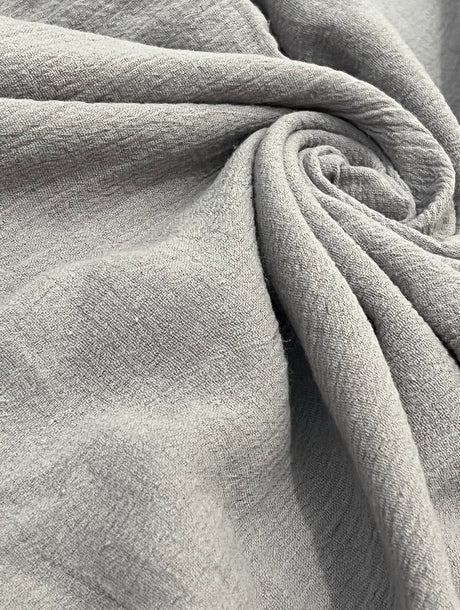 Gray Crinkle Cotton Gauze