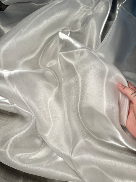 Liquid Shimmery Organza White