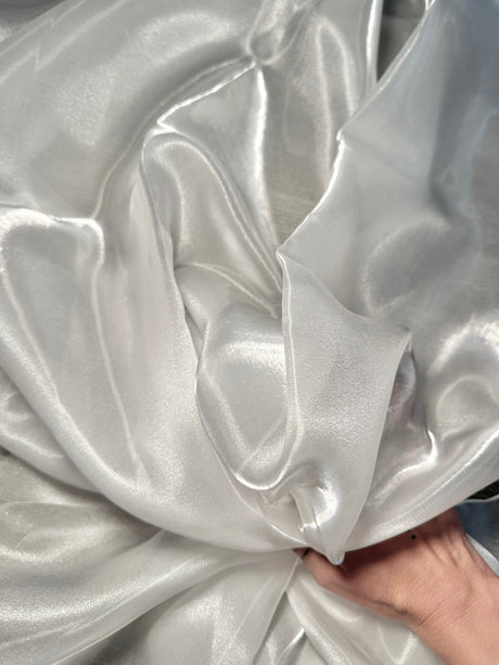 Liquid Shimmery Organza White