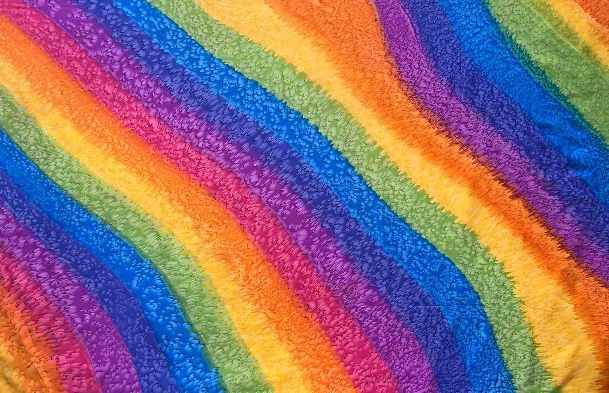 Rainbow Color Polyester Sarong Polyester Fabric - Multicolor Rainbow Gradient, 72" L X 45" W (1 Piece)