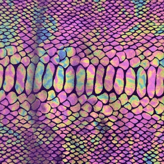 Stretch Velvet Fabric Snake Foil 60"