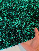 Teal Blue Sequin on Velvet