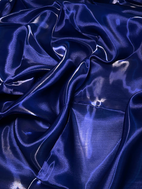 Liquid Shimmery Organza Sapphire Blue