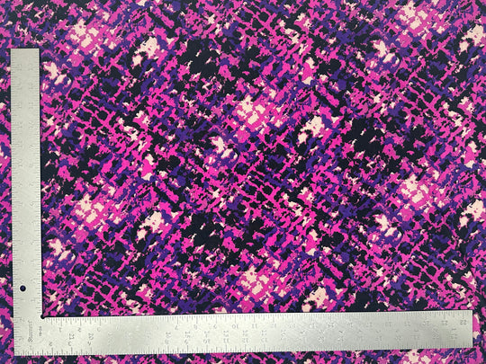 1 yard ITY geometric knit fabric – stretch spandex polyester fabric for dresses, tops, and skirts 58" 60" Width