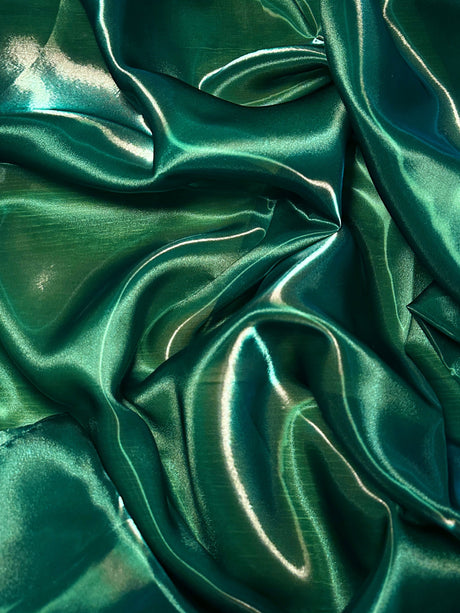 Liquid Shimmery Organza Diamond Green