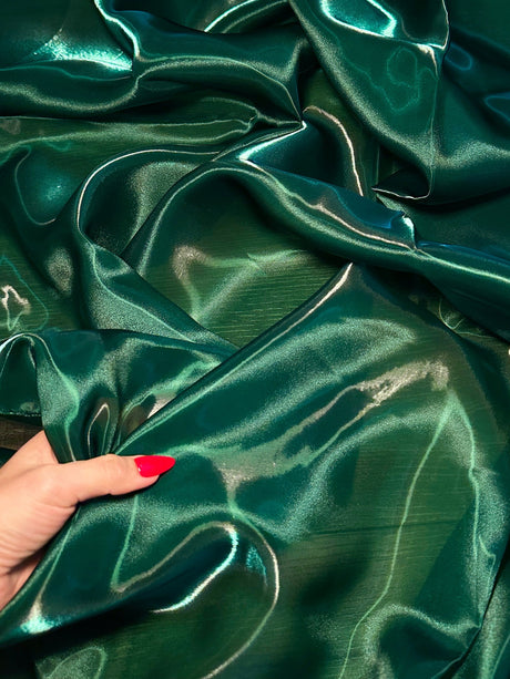 Liquid Shimmery Organza Diamond Green