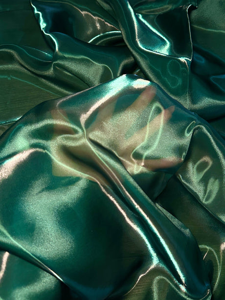 Liquid Shimmery Organza Diamond Green