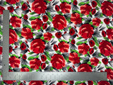 1 Yard Lightweight Floral ITY Knit Fabric Stretch Material for Clothing Dresses Tops 58 Inches Width
