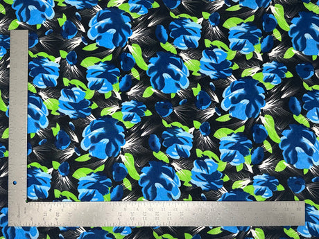 1 Yard Lightweight Floral ITY Knit Fabric Stretch Material for Clothing Dresses Tops 58 Inches Width