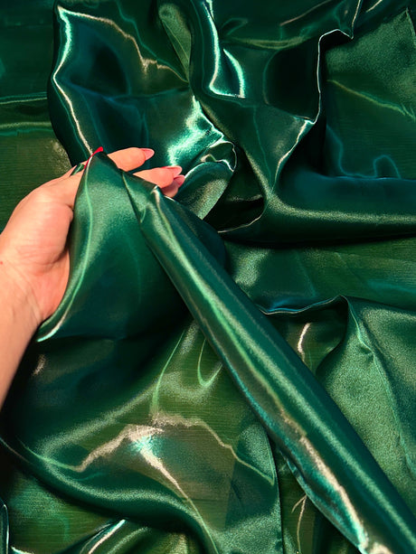 Liquid Shimmery Organza Diamond Green