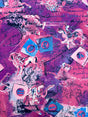 Pink Astrology Print Polyester Spandex Fabric - Pink Astrology Print, 58"/60" Width (1 Yard)
