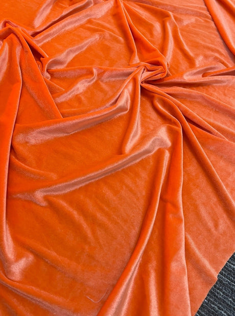 Orange Stretch Velvet