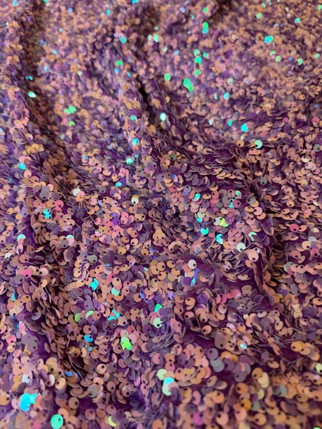 Stretch Sequin on Velvet Lilac