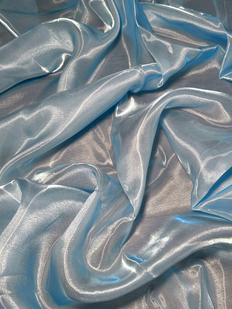 Liquid Shimmery Organza Baby Blue