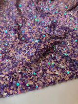 Stretch Sequin on Velvet Lilac