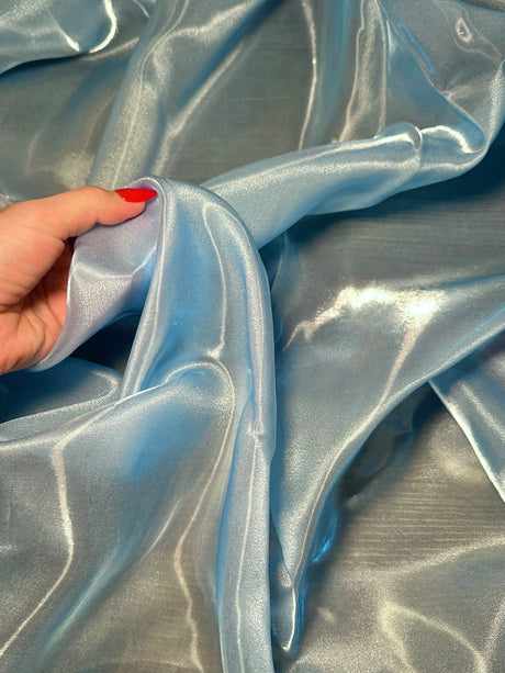 Liquid Shimmery Organza Baby Blue