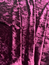 Stretch Crushed Velvet Eggplant Purple