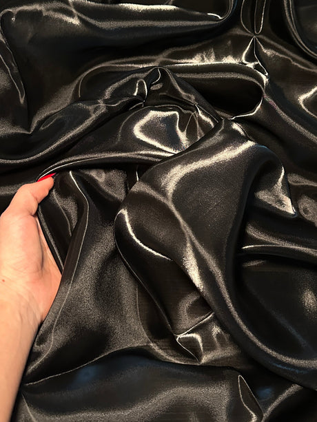 Liquid Shimmery Organza Black