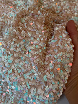 Champagne Iridescent Sequin on Velvet