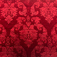 Damask Embossed Velvet Fabric - Damask Pattern, 55" Width, 100% Polyester (1 Yard)