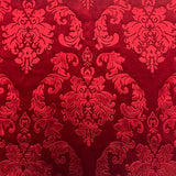 Damask Embossed Velvet Fabric - Damask Pattern, 55" Width, 100% Polyester (1 Yard)