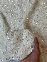 Sequin Velvet Off White