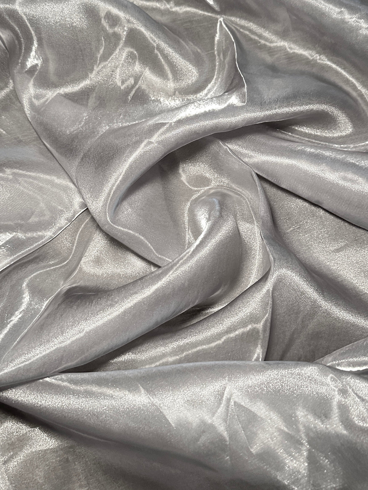 Liquid Shimmery Organza Silver