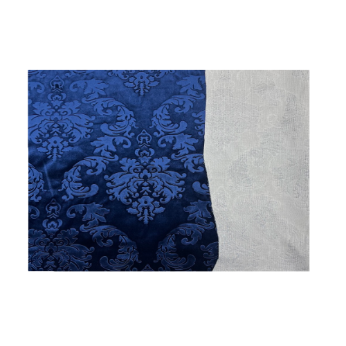 Damask Embossed Velvet Fabric - Damask Pattern, 55" Width, 100% Polyester (1 Yard)