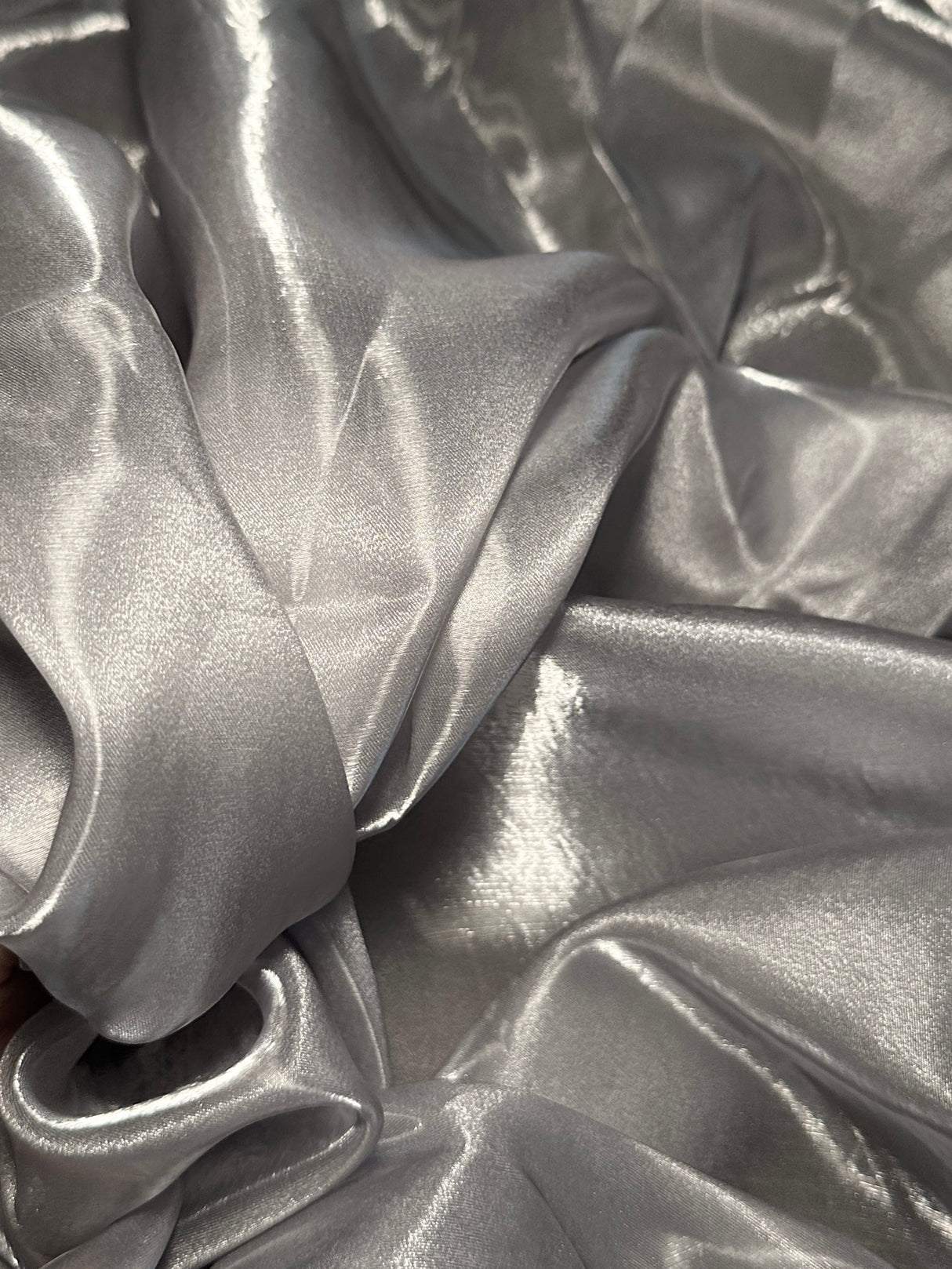 Liquid Shimmery Organza Silver