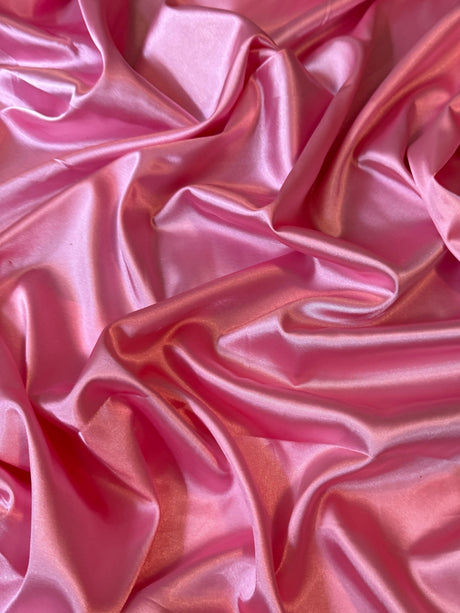 Stretch Satin Bubble Gum Pink