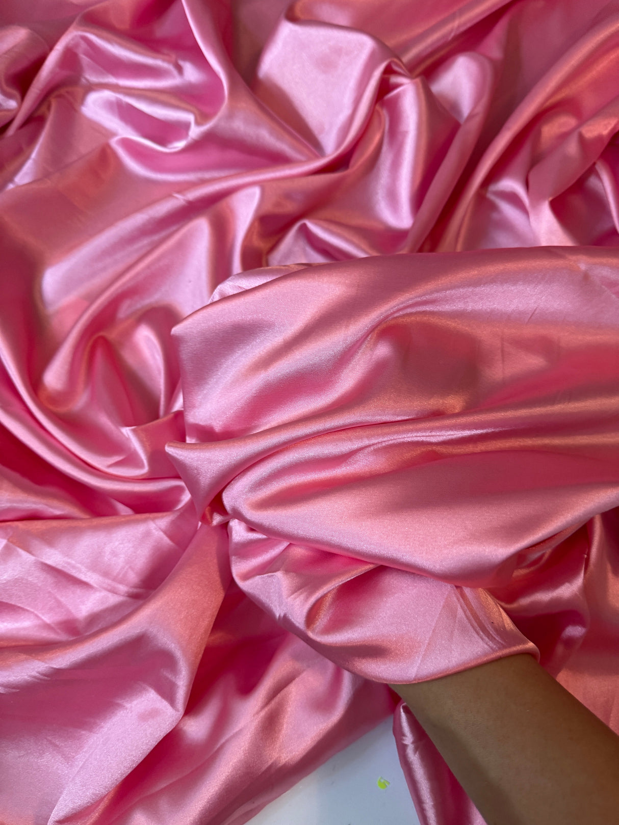 Stretch Satin Bubble Gum Pink