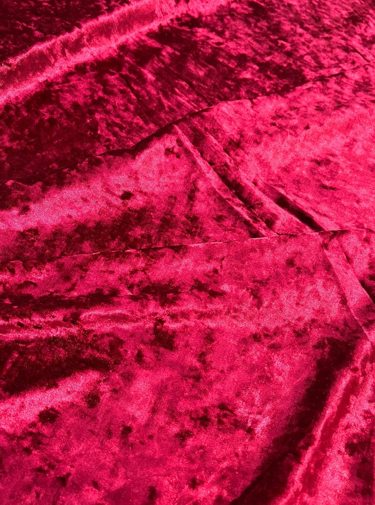 Stretch Crushed Velvet Burgundy