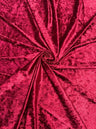 Stretch Crushed Velvet Burgundy