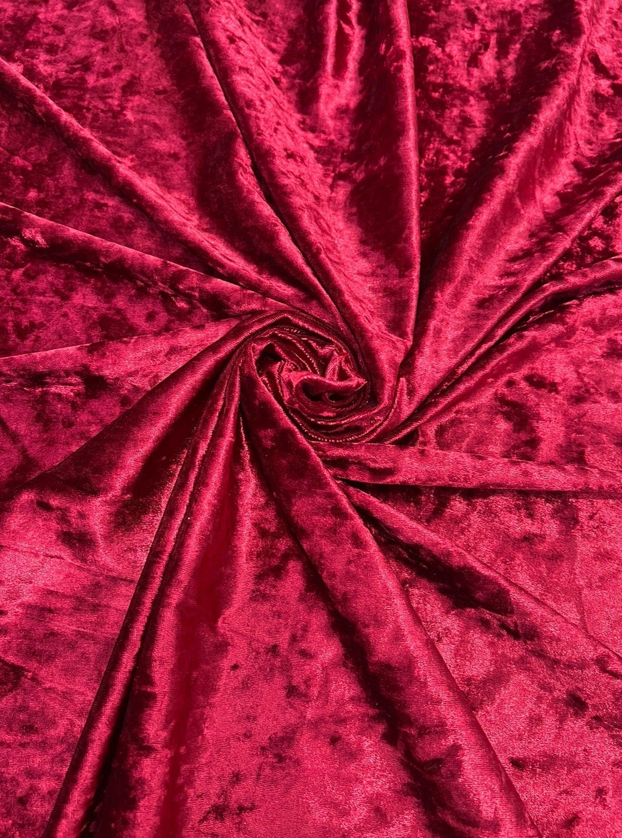Stretch Crushed Velvet Burgundy