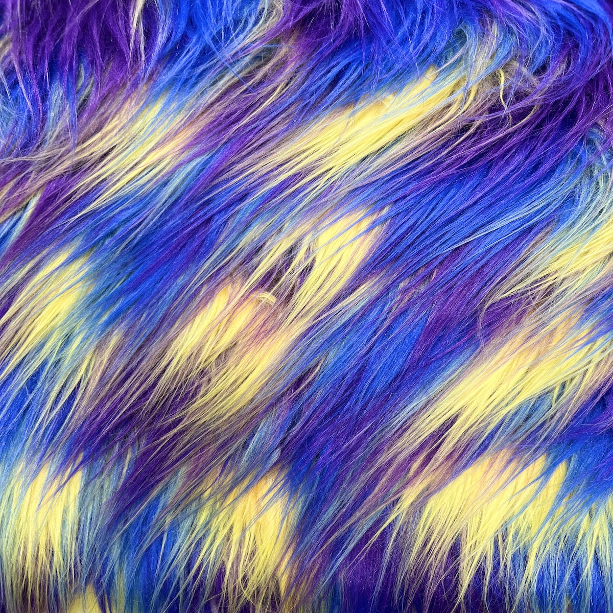 Three Tone Shaggy Faux Fur Fabric - Three Tone Faux Fur Fabric, 60" Width, 4" Pile Length (1 Yard)