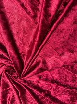 Stretch Crushed Velvet Burgundy