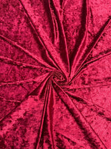Stretch Crushed Velvet Burgundy