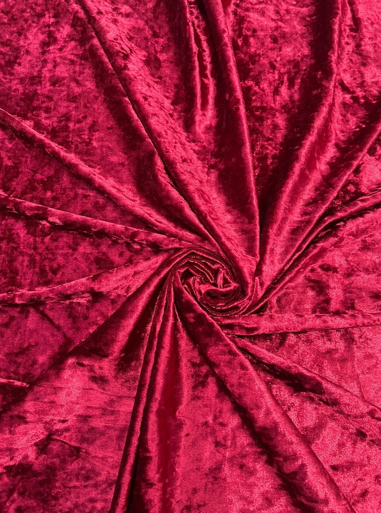 Stretch Crushed Velvet Burgundy