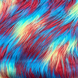 Three Tone Shaggy Faux Fur Fabric - Three Tone Faux Fur Fabric, 60" Width, 4" Pile Length (1 Yard)