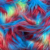Three Tone Shaggy Faux Fur Fabric - Three Tone Faux Fur Fabric, 60" Width, 4" Pile Length (1 Yard)