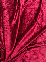Stretch Crushed Velvet Burgundy