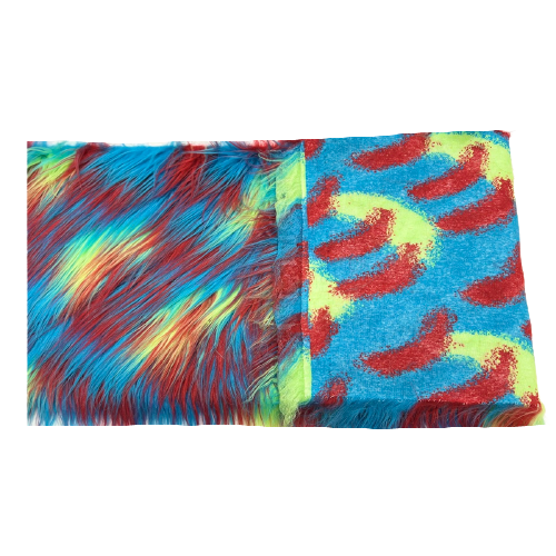 Three Tone Shaggy Faux Fur Fabric - Three Tone Faux Fur Fabric, 60" Width, 4" Pile Length (1 Yard)