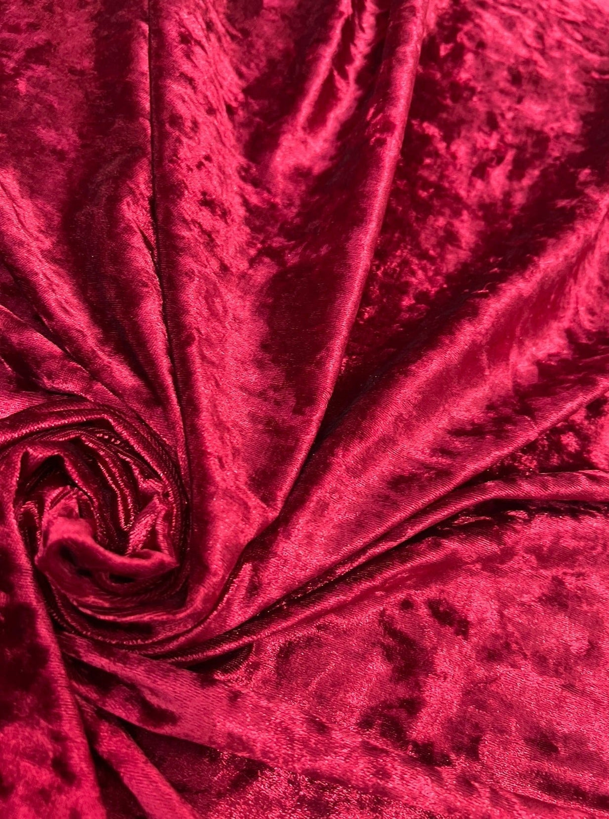 Stretch Crushed Velvet Burgundy