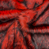 Husky Print Long Pile Shaggy Faux Fur Fabric - 50 Percent Acrylic 50 Percent Polyester Fabric, Husky Print, 60" Width, 2" Pile Length (1 Yard)