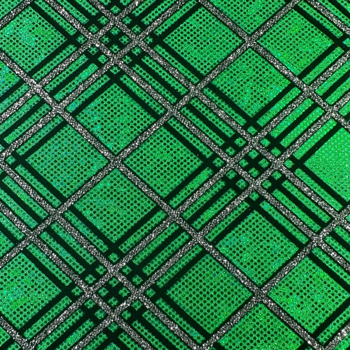Nylon Spandex Hologram Flocking Glitter Fabric 60"