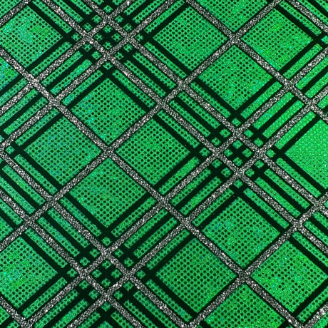 Nylon Spandex Hologram Flocking Glitter Fabric 60"