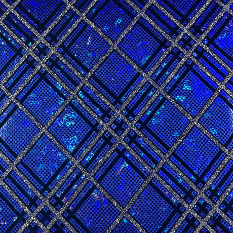 Nylon Spandex Hologram Flocking Glitter Fabric 60"
