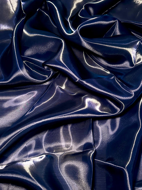 Liquid Shimmery Organza Navy Blue