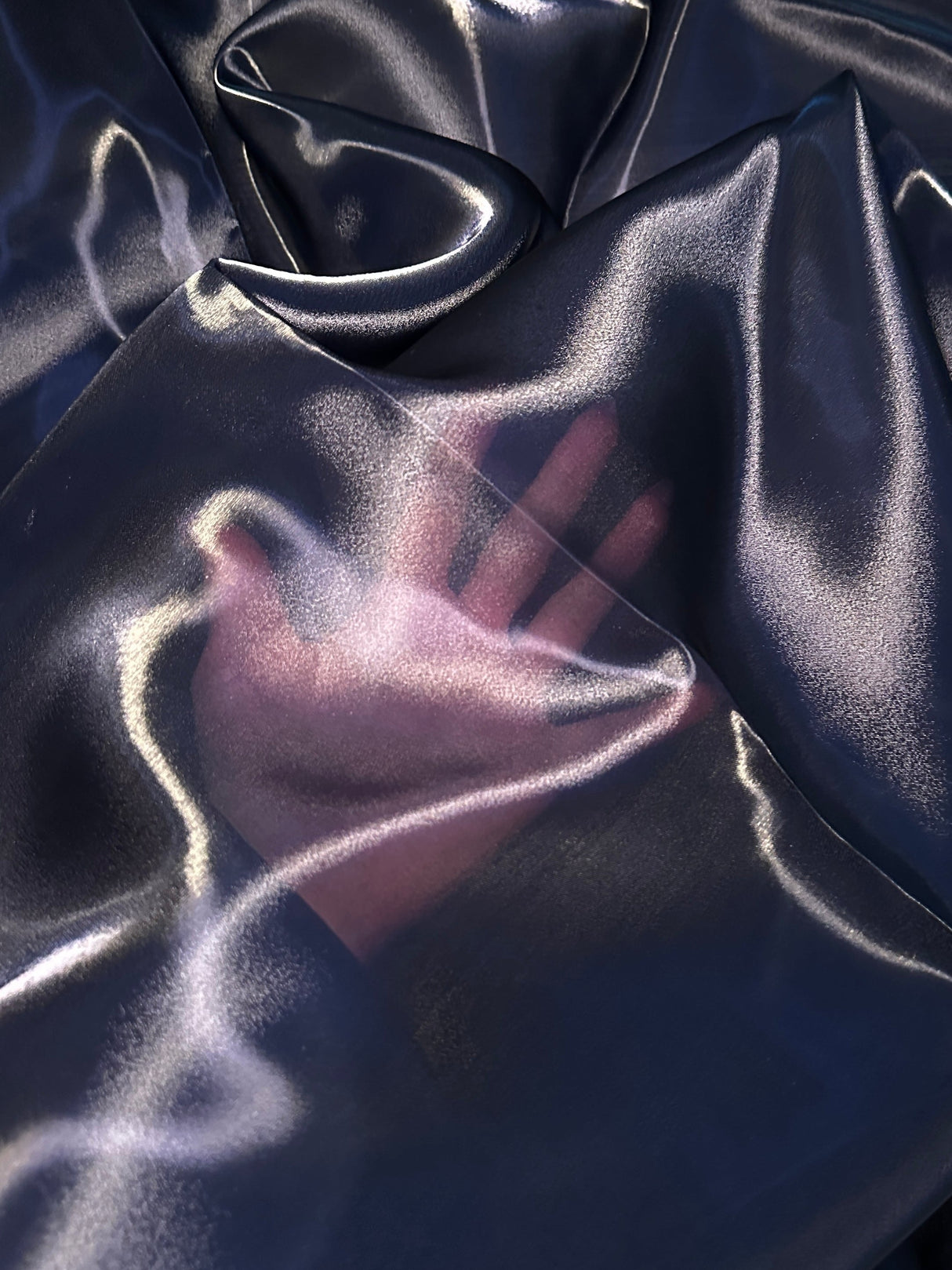 Liquid Shimmery Organza Navy Blue