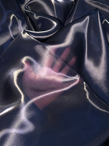 Liquid Shimmery Organza Navy Blue
